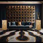 Торшер прямоугольный из натурального камня Calcite Geometry варинант исполнения - 11 | Loft Concept в Краснодаре