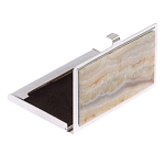 Визитница карманная металлическая с накладкой из натурального камня Агат Stone Business Card Holders  варинант исполнения - 3 | Loft Concept в Краснодаре