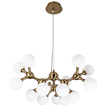 Люстра с плафонами из стеклянных шаров Pearls Suspension Brass Chandelier варинант исполнения - 2 | Loft Concept в Краснодаре