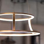 Люстра золотого цвета с 2-мя светодиодными кольцами Eurofase варинант исполнения - 9 | Loft Concept в Краснодаре