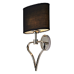 Бра для ванных комнат с черным тканевым абажуром овальной формы и декоративной вставкой в форме сердца Elstead Lighting варинант исполнения - 1 | Loft Concept в Краснодаре