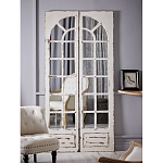 Зеркало-окно с эффектом старения в венецианском стиле Venetian White Mirror варинант исполнения - 5 | Loft Concept в Краснодаре