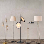 Торшер черный с 2-мя большими лампами Black Diffusers варинант исполнения - 2 | Loft Concept в Краснодаре