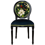 Стул чёрный из натурального бука с изображением птица в саду Blooming Red Birds варинант исполнения - 1 | Loft Concept в Краснодаре