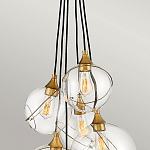 Подвесной светильник с шестью прозрачными стеклянными шарообразными плафонами Hinkley варинант исполнения - 6 | Loft Concept в Краснодаре