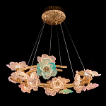 Люстра круглая на золотом каркасе с цветочным декором Miscellaneous herbs варинант исполнения - 3 | Loft Concept в Краснодаре