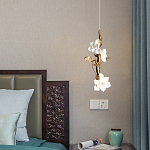 Люстра с белыми цветами на ветвистом каркасе Lure by PELLE варинант исполнения - 2 | Loft Concept в Краснодаре