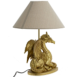 Настольная лампа с абажуром Дракон Golden Dragon Lamp Beige варинант исполнения - 4 | Loft Concept в Краснодаре