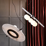 Подвесной светильник из мрамора в форме диска Marble Disc Pendant Light варинант исполнения - 3 | Loft Concept в Краснодаре