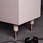 Дизайнерский комод розовый с фактурным фасадом Tiles варинант исполнения - 3 | Loft Concept в Краснодаре