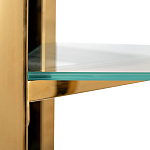 Стеллаж золото с прозрачными стеклянными полками Safekeeping варинант исполнения - 2 | Loft Concept в Краснодаре