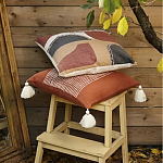 Подушка декоративная с геометрическим узором и плетенными вставками Divine Abstractions варинант исполнения - 6 | Loft Concept в Краснодаре