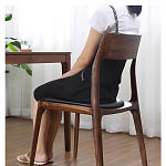 Стул деревянный с мягким сиденьем из черной натуральной кожи Moon Walnut Furniture варинант исполнения - 3 | Loft Concept в Краснодаре