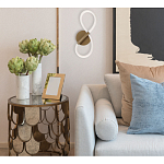 Бра с белым плафоном в форме восьмерки и круглым основанием Luke Lampco Tracer Lamp варинант исполнения - 7 | Loft Concept в Краснодаре