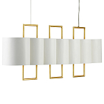 Люстра прямоугольная с белыми цилиндрическими абажурами White Ribbon варинант исполнения - 5 | Loft Concept в Краснодаре
