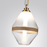 Подвесной светильник с прямоугольными и овальными элементами и акцентом из натурального камня Tectona  варинант исполнения - 5 | Loft Concept в Краснодаре