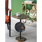 Столик приставной с абстрактным основанием и акцентом в виде золотистого диска Heavenly Space варинант исполнения - 8 | Loft Concept в Краснодаре