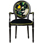 Стул с подлокотниками из натурального бука с изображением птицы и цветов Blooming Birds варинант исполнения - 1 | Loft Concept в Краснодаре