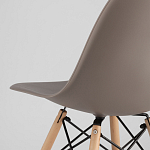 Пластиковый стул на ножках из массива бука Eames Cappuccino варинант исполнения - 6 | Loft Concept в Краснодаре