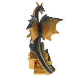 Декоративная статуэтка Дракон Green Gold Dragon Treasure Keeper Statuette варинант исполнения - 4 | Loft Concept в Краснодаре