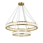 Люстра с 2-мя кольцами из натурального камня с регулируемыми плафонами Durability of Stone варинант исполнения - 1 | Loft Concept в Краснодаре