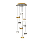 Люстра каскадная с 9-ю подвесами бронза и никель Peggy Futura lamp варинант исполнения - 2 | Loft Concept в Краснодаре