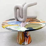 Дизайнерский журнальный стол с цветным орнаментом Unyly варинант исполнения - 1 | Loft Concept в Краснодаре