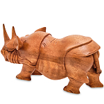 Статуэтка деревянная в виде носорога Rhino Horn варинант исполнения - 2 | Loft Concept в Краснодаре