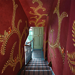 Обои с вышивкой ручной работы Fyodor Original colourway on Merlot linen варинант исполнения - 1 | Loft Concept в Краснодаре