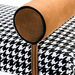 Банкетка Banquette PIED DE POULE Orange с принтом гусиная лапка Оранжевые валики варинант исполнения - 2 | Loft Concept в Краснодаре