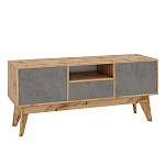 ТВ-тумба с фасадом цвета серый бетон Grace of Furniture  варинант исполнения - 2 | Loft Concept в Краснодаре