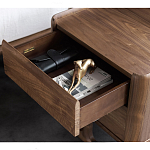 Прикроватный деревянный столик с 2-мя ящиками Moon Walnut Furniture варинант исполнения - 10 | Loft Concept в Краснодаре