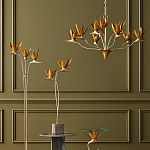 Люстра с плафонами в виде цветов Golden Bird of Paradise варинант исполнения - 5 | Loft Concept в Краснодаре