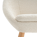 Кресло на деревянных ножках с обивкой из ткани букле Aldo Boucle Armchair варинант исполнения - 5 | Loft Concept в Краснодаре