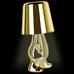 Настольная лампа фигурная золотого цвета с гладким абажуром Высота 19 см Sophia варинант исполнения - 5 | Loft Concept в Краснодаре