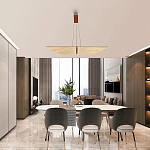 Люстра в виде распахнутых крыльев из тонких металлических планок Flight of Freedom варинант исполнения - 6 | Loft Concept в Краснодаре