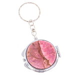 Зеркало брелок складное двухстороннее из натурального камня Родонит Stone Mirrors варинант исполнения - 5 | Loft Concept в Краснодаре