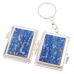 Зеркало брелок складное двухстороннее из натурального камня Лазурит Stone Mirrors варинант исполнения - 2 | Loft Concept в Краснодаре