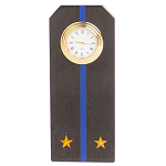 Часы погон подарочные настольные Авиация ВМФ из натурального камня Змеевик Military Clock варинант исполнения - 1 | Loft Concept в Краснодаре