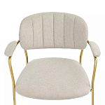 Стул Singer Chair с подлокотниками серый на золотистых ножках варинант исполнения - 5 | Loft Concept в Краснодаре