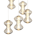 Люстра светодиодная с стеклянными волнообразными плафонами Amphora of Light варинант исполнения - 4 | Loft Concept в Краснодаре