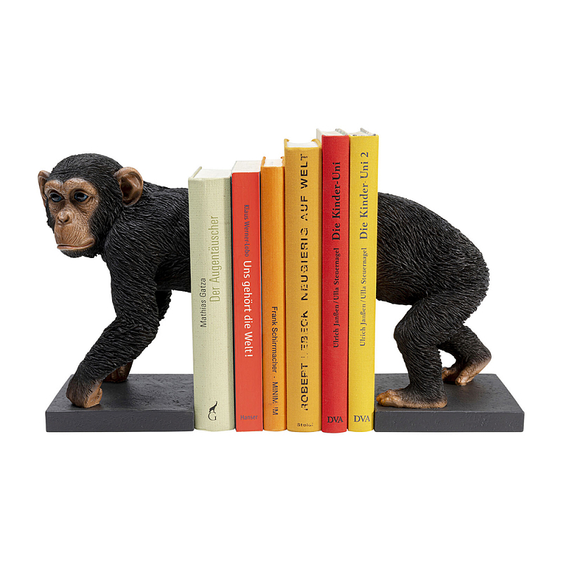 Держатель для книг Шимпанзе Песочный Черный в Краснодаре | Loft Concept 
