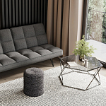 Пуф Three Gray в ткани букле серого цвета варинант исполнения - 4 | Loft Concept в Краснодаре