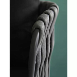 Стул мягкий с декором в виде плетеных лент на спинке и подлокотниках Semicircular Chair Decorated with Ribbons варинант исполнения - 7 | Loft Concept в Краснодаре