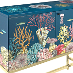 Буфет ручная роспись в морском стиле Cabinet Fondo Marino  варинант исполнения - 4 | Loft Concept в Краснодаре