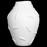 Декоративная ваза белая керамическая с абстрактным объемным декором Molecule Collection варинант исполнения - 1 | Loft Concept в Краснодаре