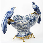 Фарфоровая чаша с птицами Blue and White варинант исполнения - 2 | Loft Concept в Краснодаре