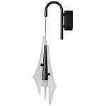 Бра черного цвета с плафоном из рельефного стекла Glass Pod варинант исполнения - 3 | Loft Concept в Краснодаре