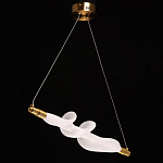 Люстра горизонтальная с волнистым белым плафоном Golden Swirl варинант исполнения - 4 | Loft Concept в Краснодаре