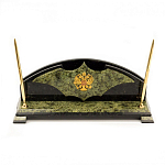 Настольный письменный набор из змеевика с гербом РФ Successful Leader варинант исполнения - 1 | Loft Concept в Краснодаре